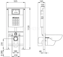Toilet Inbouwreservoir Geberit Sigma UP320 -Badkamer Verkoop toilet inbouwreservoir geberit sigma up320 911010333n 5