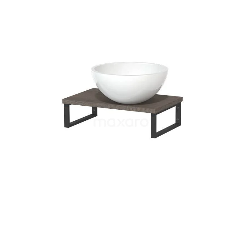 Toiletmeubel Met Waskom Mineraalmarmer Glanzend Modulo Donkerbruin Eiken 41 Cm Wandbeugels Zwart 2 Toiletmeubel Met Waskom Mineraalmarmer Glanzend Modulo Donkerbruin Eiken 41 Cm Wandbeugels Zwart - Afbeelding 2