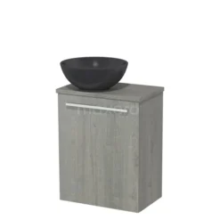 Toiletmeubel Met Waskom Quartz Modulo Grijs Eiken 41 Cm