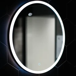 Vivo Badkamerspiegel Met Ledverlichting | 100 Cm Rond Zwart -Badkamer Verkoop vivo badkamerspiegel met ledverlichting 100 cm rond zwart m45 1000 43180 4