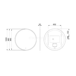 Vivo Badkamerspiegel Met Ledverlichting | 100 Cm Rond Zwart -Badkamer Verkoop vivo badkamerspiegel met ledverlichting 100 cm rond zwart m45 1000 43180 5