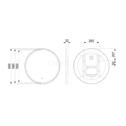 Vivo Badkamerspiegel Met Ledverlichting | 60 Cm Rond Zwart -Badkamer Verkoop vivo badkamerspiegel met ledverlichting 60 cm rond zwart m45 0600 43180 5