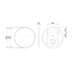 Vivo Badkamerspiegel Met Ledverlichting | 80 Cm Rond Zwart -Badkamer Verkoop vivo badkamerspiegel met ledverlichting 80 cm rond zwart m45 0800 43180 5