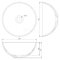 Waskom Clasico Keramiek Wit 32,5x13,5cm Rond -Badkamer Verkoop waskom clasico keramiek wit 325x135cm rond k120 0110 2
