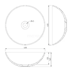 Waskom Clasico Keramiek Wit 40x14,5cm Rond -Badkamer Verkoop waskom clasico keramiek wit 40x145cm rond k120 0100gw 2