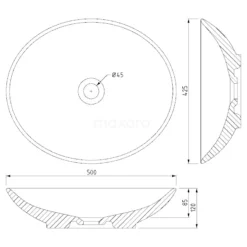 Waskom Clasico Keramiek Wit 50x42,5cm Ovaal -Badkamer Verkoop waskom clasico keramiek wit 50x425cm ovaal k120 0180 2