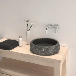 Badkamer Verkoop -Badkamer Verkoop waskom novanta natuursteen blue stone 40x12cm rond n128 0052 1