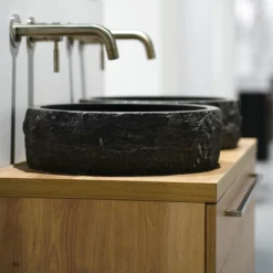 Waskom Novanta Natuursteen Blue Stone 40x12cm Rond -Badkamer Verkoop waskom novanta natuursteen blue stone 40x12cm rond n128 0052 2