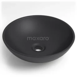 Waskom Quarto Quartz Mat Zwart 38x12cm Rond