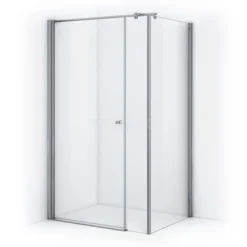Zircon Comfort Douchecabine | 100x100 Cm Chroom Helder Glas Draaideur Vierkant