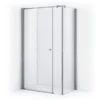 Zircon Comfort Douchecabine | 110x70 Cm Chroom Helder Glas Draaideur Rechthoek