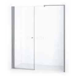 Zircon Comfort Douchedeur | 190 Cm Chroom Helder Glas Draaideur