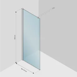 Zircon Comfort Inloopdouche | 100 Cm Chroom Helder Glas Vaste Wand -Badkamer Verkoop zircon comfort inloopdouche 100 cm chroom helder glas vaste wand gw 10013 9