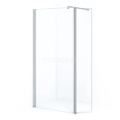 Zircon Comfort Inloopdouche | 100 Cm Chroom Helder Glas Vaste Wand Met Draaibare Zijwand
