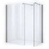 Zircon Comfort Inloopdouche | 120x80 Cm Chroom Helder Glas 2 Vaste Wanden