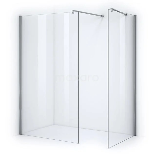 Zircon Comfort Inloopdouche | 120x80 Cm Chroom Helder Glas 2 Vaste Wanden 1 Zircon Comfort Inloopdouche | 120x80 Cm Chroom Helder Glas 2 Vaste Wanden