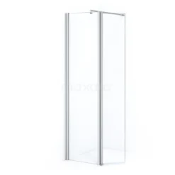 Zircon Comfort Inloopdouche | 50 Cm Chroom Helder Glas Vaste Wand Met Draaibare Zijwand