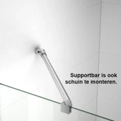 Zircon Comfort Inloopdouche | 80 Cm Chroom Helder Glas Vaste Wand -Badkamer Verkoop zircon comfort inloopdouche 80 cm chroom helder glas vaste wand gw 08011 3