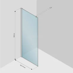 Zircon Comfort Inloopdouche | 80 Cm Chroom Helder Glas Vaste Wand -Badkamer Verkoop zircon comfort inloopdouche 80 cm chroom helder glas vaste wand gw 08011 9