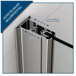 Zircon Comfort Inloopdouche | 90x80 Cm Chroom Helder Glas 2 Vaste Wanden -Badkamer Verkoop zircon comfort inloopdouche 90x80 cm chroom helder glas 2 vaste wanden gw 0908013 2